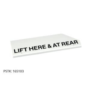 Label 'Lift Here & At Rear' (Metal)
