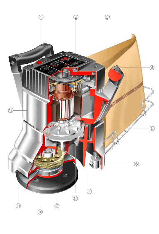 HT7 Disc Edger Floor Sander Design Illustration