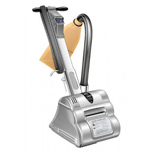 Floor sander with dust bag outlet